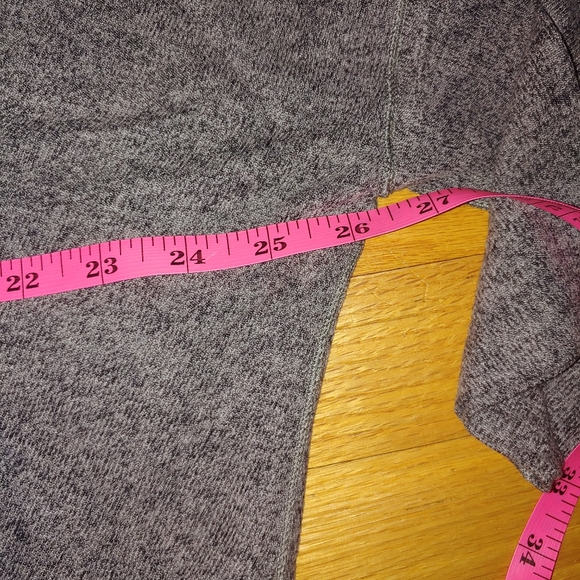 Gray Dolman Sleeve Oversized Asymmetrical Rayon Tunic Sweater Women's MEDIUM - Picture 6 of 9